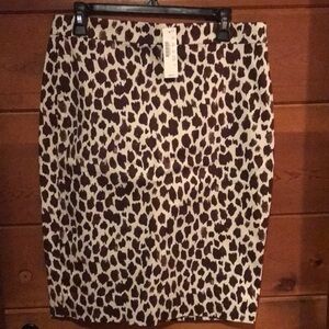 J Crew giraffe print skirt